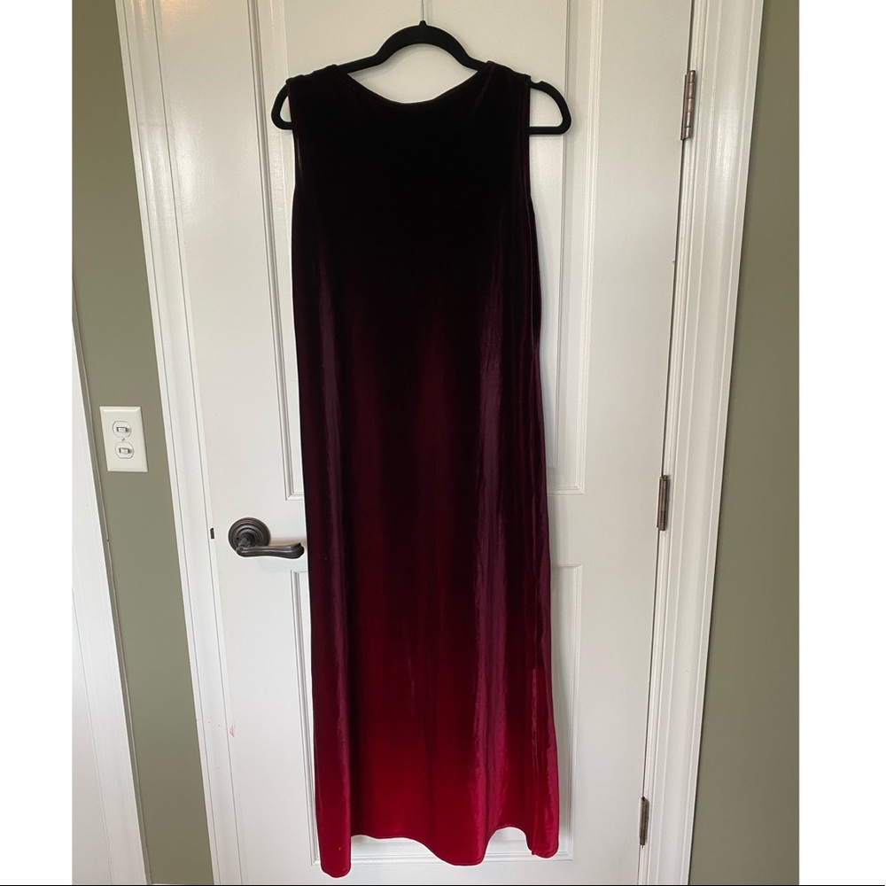 Vintage Ombré velvet maxi dress
